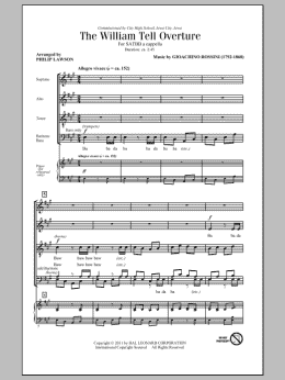 page one of The William Tell Overture (SATB Choir)