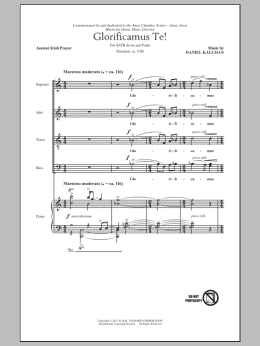 page one of Glorificamus Te! (SATB Choir)