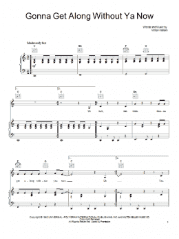 page one of Gonna Get Along Without Ya Now (Piano, Vocal & Guitar Chords (Right-Hand Melody))