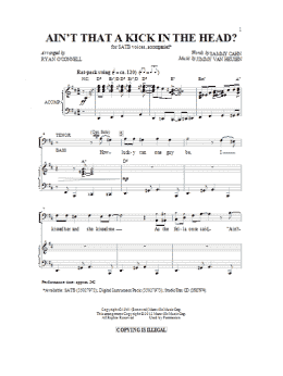 page one of Ain't That A Kick In The Head (SATB Choir)