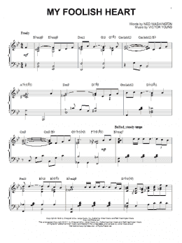 page one of My Foolish Heart [Jazz version] (arr. Brent Edstrom) (Piano Solo)