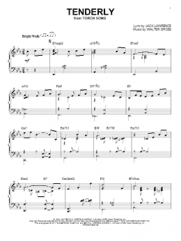 page one of Tenderly [Jazz version] (arr. Brent Edstrom) (Piano Solo)