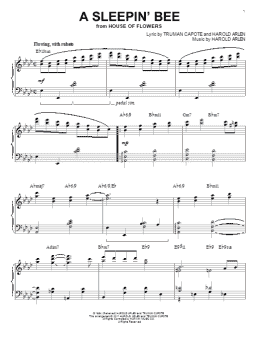 page one of A Sleepin' Bee [Jazz version] (arr. Brent Edstrom) (Piano Solo)