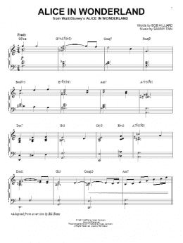 page one of Alice In Wonderland [Jazz version] (arr. Brent Edstrom) (Piano Solo)