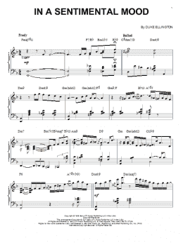 page one of In A Sentimental Mood [Jazz version] (arr. Brent Edstrom) (Piano Solo)