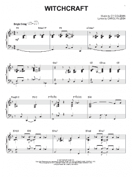 page one of Witchcraft [Jazz version] (arr. Brent Edstrom) (Piano Solo)