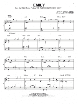 page one of Emily [Jazz version] (arr. Brent Edstrom) (Piano Solo)