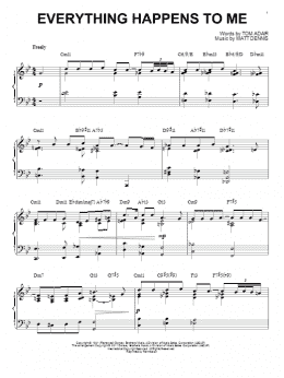 page one of Everything Happens To Me [Jazz version] (arr. Brent Edstrom) (Piano Solo)