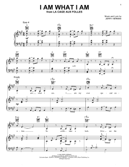 page one of I Am What I Am (from La Cage Aux Folles) (Piano, Vocal & Guitar Chords (Right-Hand Melody))