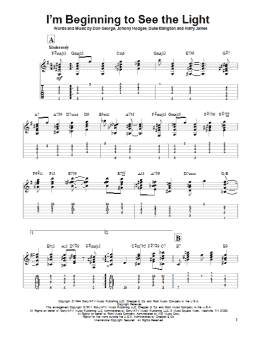 page one of I'm Beginning To See The Light (Solo Guitar)