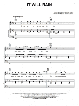 page one of It Will Rain (Piano, Vocal & Guitar Chords (Right-Hand Melody))