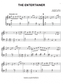 page one of The Entertainer (Easy Piano)