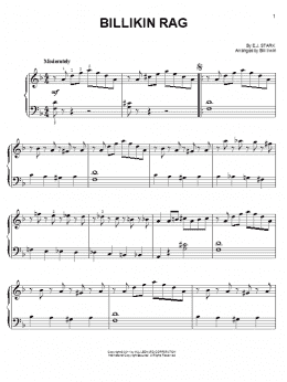 page one of Billikin Rag (Easy Piano)