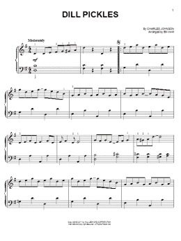 page one of Dill Pickles (Easy Piano)