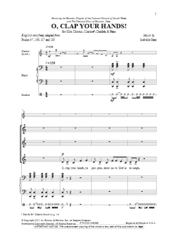 page one of O Clap Your Hands! (SSA Choir)