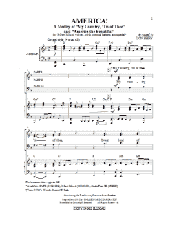 page one of America! (Medley) (3-Part Mixed Choir)