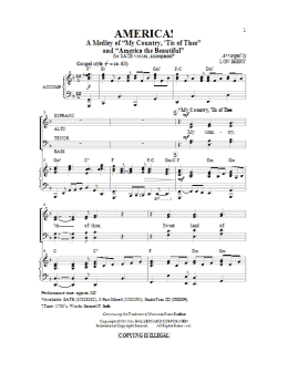 page one of America! (Medley) (SATB Choir)