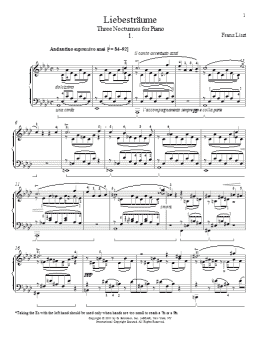 page one of Liebestraume No. 1 (Piano Solo)