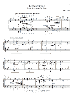 page one of Libestraum No. 2 (Piano Solo)