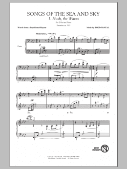 page one of Songs Of The Sea And Sky (2-Part Choir)