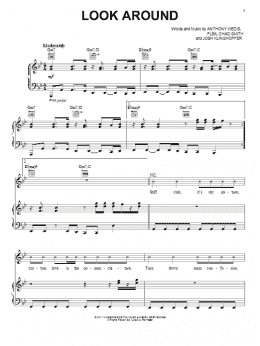 page one of Look Around (Piano, Vocal & Guitar Chords (Right-Hand Melody))