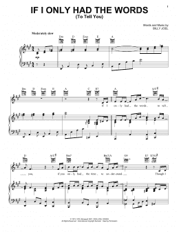 page one of If I Only Had The Words (To Tell You) (Piano, Vocal & Guitar Chords (Right-Hand Melody))