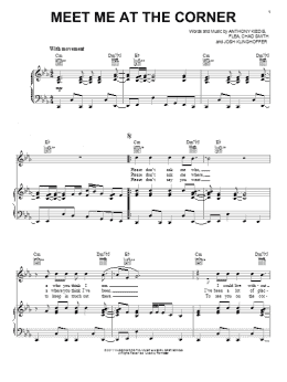 page one of Meet Me At The Corner (Piano, Vocal & Guitar Chords (Right-Hand Melody))