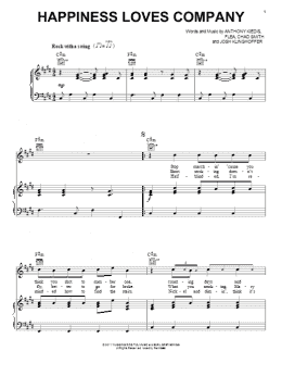 page one of Happiness Loves Company (Piano, Vocal & Guitar Chords (Right-Hand Melody))
