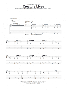 page one of Creature Lives (Guitar Tab)