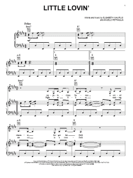 page one of Little Lovin' (Piano, Vocal & Guitar Chords (Right-Hand Melody))