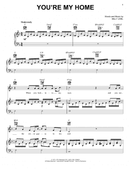 page one of You're My Home (Piano, Vocal & Guitar Chords (Right-Hand Melody))