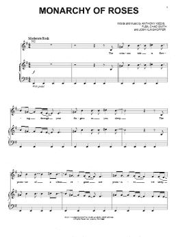 page one of Monarchy Of Roses (Piano, Vocal & Guitar Chords (Right-Hand Melody))