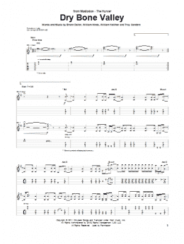 page one of Dry Bone Valley (Guitar Tab)