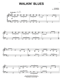 page one of Walkin' Blues (Piano, Vocal & Guitar Chords (Right-Hand Melody))