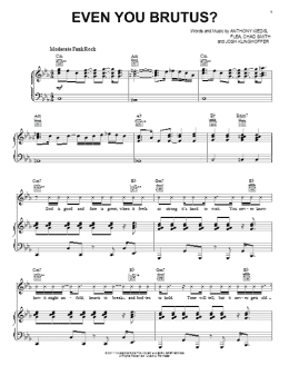 page one of Even You Brutus? (Piano, Vocal & Guitar Chords (Right-Hand Melody))