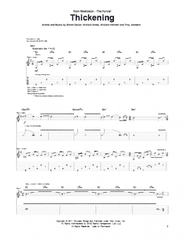 page one of Thickening (Guitar Tab)