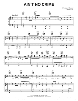 page one of Ain't No Crime (Piano, Vocal & Guitar Chords (Right-Hand Melody))