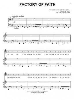 page one of Factory Of Faith (Piano, Vocal & Guitar Chords (Right-Hand Melody))
