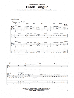 page one of Black Tongue (Guitar Tab)