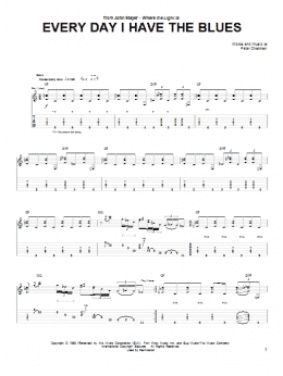page one of Every Day I Have The Blues (Guitar Tab)