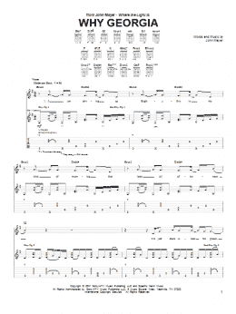 page one of Why Georgia (Guitar Tab)