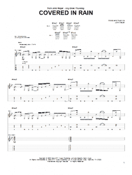 page one of Covered In Rain (Guitar Tab)