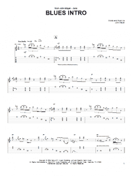 page one of Blues Intro (Guitar Tab)