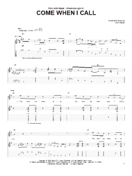 page one of Come When I Call (Guitar Tab)