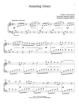page one of Amazing Grace (Educational Piano)