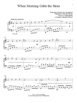 page one of When Morning Gilds The Skies (Educational Piano)
