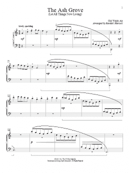 page one of The Ash Grove (Educational Piano)