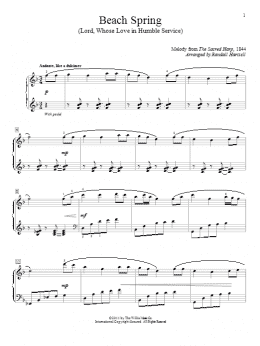 page one of Beach Spring (Lord, Whose Love In Humble Service) (Educational Piano)