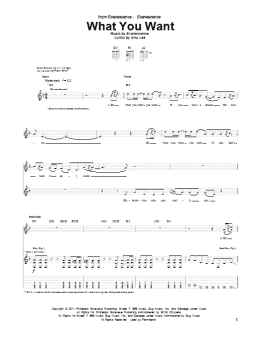 page one of What You Want (Guitar Tab)