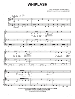 page one of Whiplash (Piano, Vocal & Guitar Chords (Right-Hand Melody))